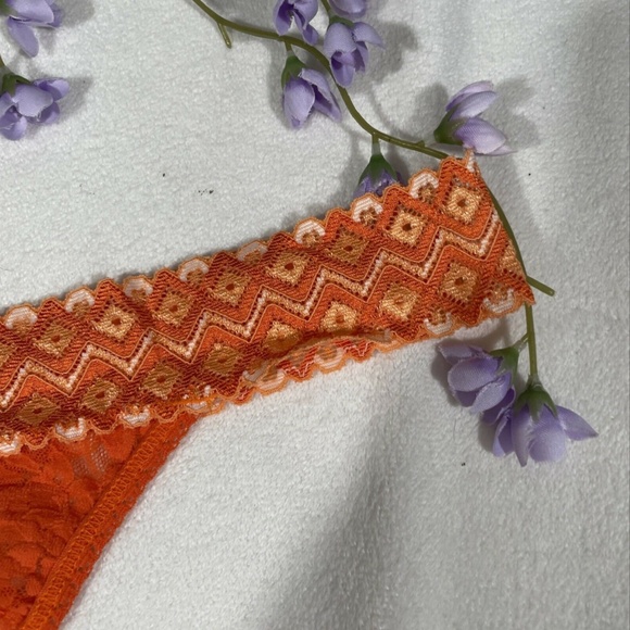 NWT Hanky Panky (4911) Lace Low Rise Thong in Orange‎ [SZ O/S ] - Picture 4 of 11